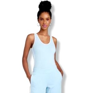 #A New Women's Tank Top Bodysuit Wild Fable Blue White Striped Size 3X